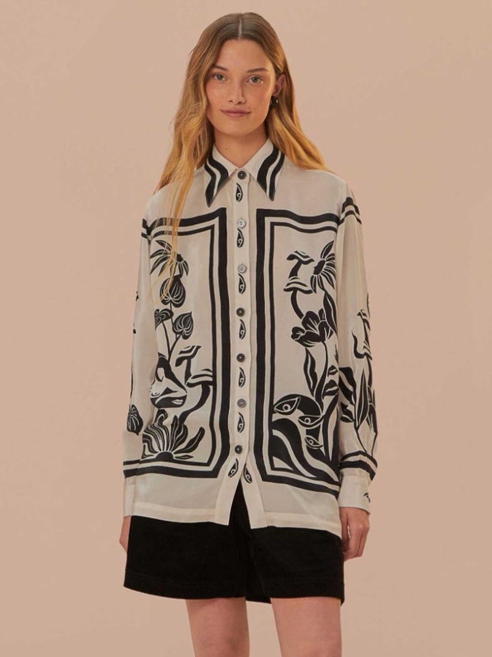 Farm Rio Surreal Garden Off-White Shirt